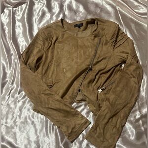 Tan Faux Suede Jacket